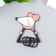 Keychain-keyword metal "Mouse in a scarf" 4.4x3.7 cm