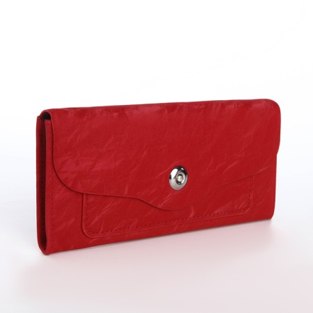 Women's wallet on magnet, red color