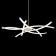 Suspended chandelier Mantra Aire, Led, 3700lm, 3000k, 350 mm, silver color