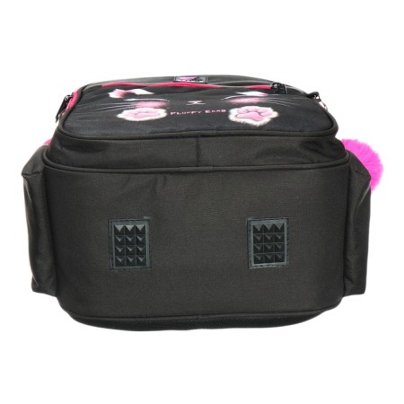 School backpack, 40 x 33 x 19 cm, ergonomic back, stavia "muzzle", black/pink-6