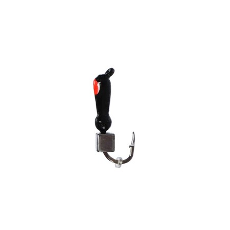 Mormyshka ants black, red eye + cube silver, weight 0.4 g-1