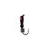 Mormyshka ants black, red eye + cube silver, weight 0.4 g