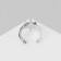 Earring "Kaff" Star with rhinestones, white color in silver