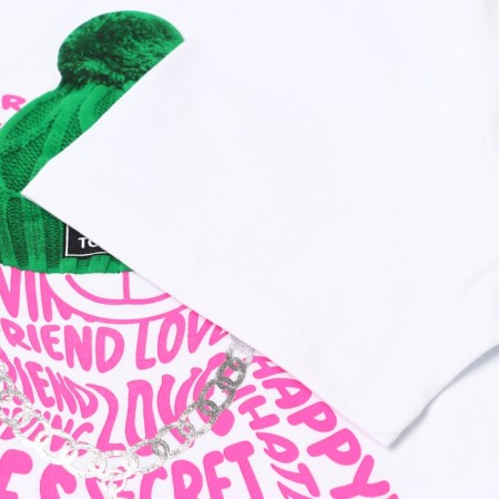 T-shirt female, white color, size One size (42-46)-3