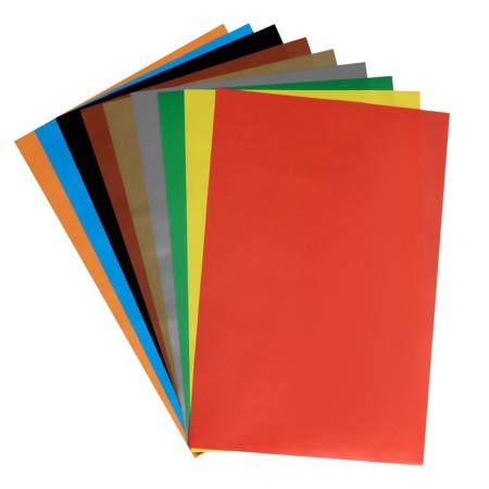 Color paper A4, 10 sheets, 10 colors "Hedgehog in the forest", coated, in the folder-8