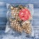 Jewelry decoration "Golden shine" (set 4 pcs) 3.5x7 cm, golden -white