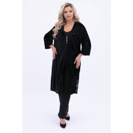 Cardigan female, size 52, black color-7