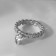 Ring "Wealth" drop on the chain, white color in silver, size 16