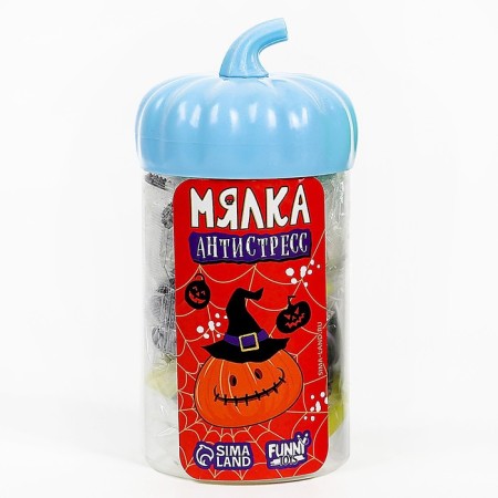 Мялка антистресс «Хэллоуин», в банке, цвета МИКС-7