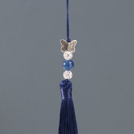 Textile suspension, metal "Butterfly" dark blue 1x1.2x16.5 cm-2