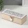 Casket wood 3 divisions "Butterflies and flowers" 9.7x24x7 cm