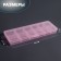 Organizer for decor, 12 sections, size 18.4 × 6.7 × 2 cm, transparent/pink color