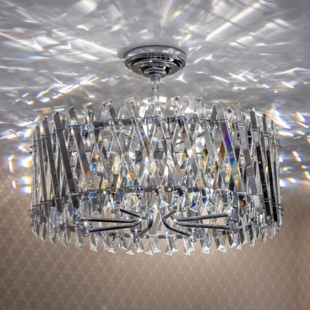 Suspendor Lamp Citilux "Ingvar" CL334281, 60x60x45 cm, 8x60W, E14, Gray Color-13
