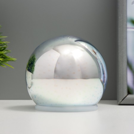 Nightlight "Mirror ball Sky" Led RGB from batteries 2haa chrome 10x10x10cm Risalux-1