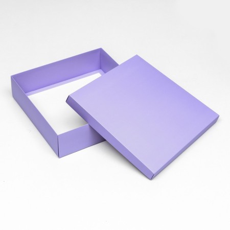 The box is folding, the lid is, lilac, 30 x 30 x 8 cm-2