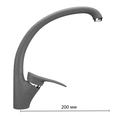 Kitchen mixer Ulgran U001-309, dark gray color
