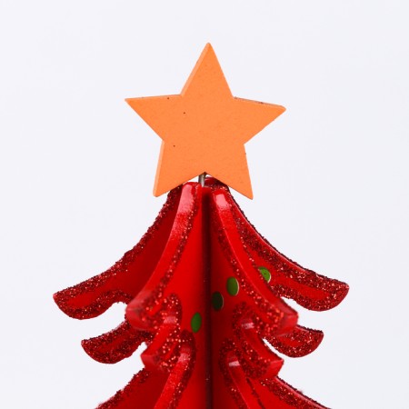 New Year's souvenir "Red Christmas tree" 12 × 12 × 22 cm-1