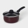 Bucket "Alpha" 1.5 l, glass cover, plastic handle, anti -stick coating, red color
