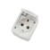 Single mini ip54, with grounding, o/y, white kranz
