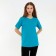 Women's T -shirt Minaku: Basic Line, Aquamarine color, size 44