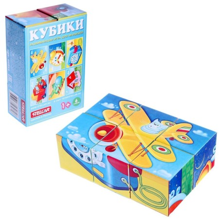 Cubes in pictures, 6 pcs.