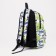 School backpack from lightning textiles, external pocket, penalty, green color