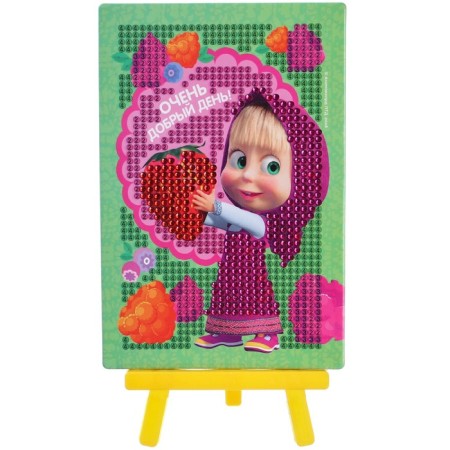 Diamond mosaic, 16x10.5 cm, Masha and Bear-7