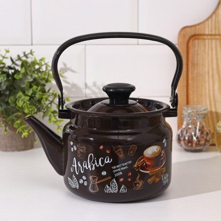Cylindrical kettle, 2 l, induction, neckline mix, brown color-5