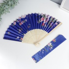 Fan bamboo, textile h = 21 cm 