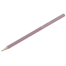 Pencil black-grane Faber-Castell Grip 2001 B Professional, three-sided case, massage checkers, smoky-pink
