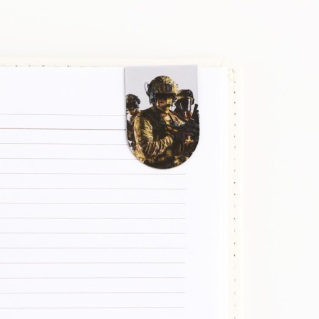 Magnetic bookmarks, 6 pcs "Young Defender"-3