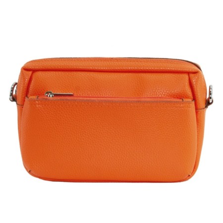 Female bag, genuine leather, orange 19x6x12 cm-1