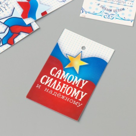 Cardboard Biro "Wishes. Tricolor" set 10 pcs (5 types) 4x6 cm-2