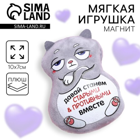Magnet "Let's become old and nasty together", cat