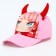 Baby cap for the girl "Devil" anime with hairpins, rr 52-54 5-7 years old
