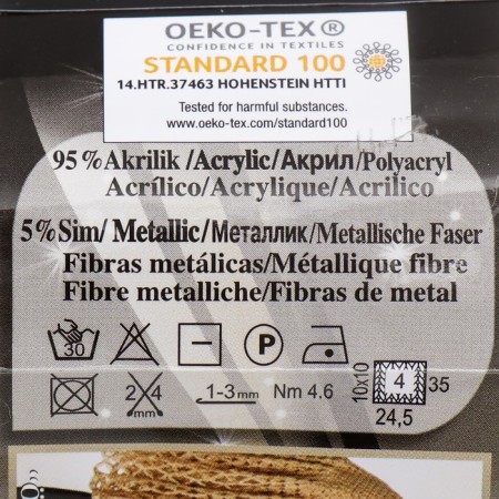 Yarn "Sal Simli" 95% acrylic, 5% metallic 460m/100g (450 pearls)-3