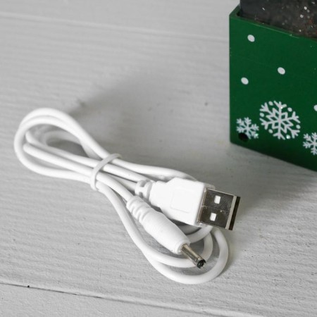 LED figure “Green Gift” 10 × 19 × 10 cm, plastic, AAX3 batteries (not in the kit), USB, glow warm white-3