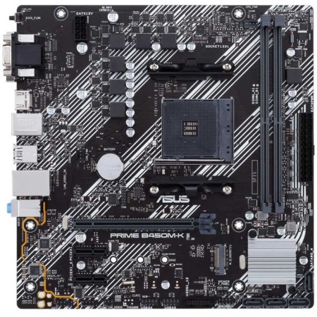 The ASUS Prime B450M-K II, AM4, B450, 2XDDR4, VGA, DVI, HDMI, MATX.-2