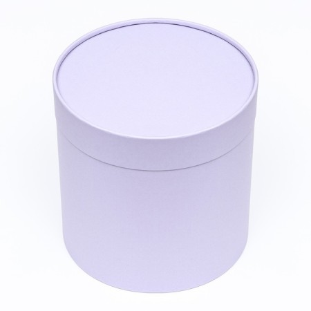 Gift box "Dream" is pale purple, plastered without a window, 18x18 cm-1
