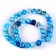 Beads made of natural stone "Blue agate" set of 36 pcs., Size 1 pc. - 10 mm