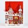 Folding New Year's Box "New Year's City", 21 x 15 x 7 cm, New Year