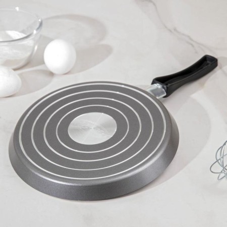 Pancake pan Discovery, D = 22 cm, plastic handle, anti -stick coating, gray color-2