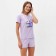 Homemade set (T -shirt, shorts), lilac color/dragon, size 46