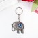 Keychain metal "Indian elephant" with patterns 4x4.5 cm