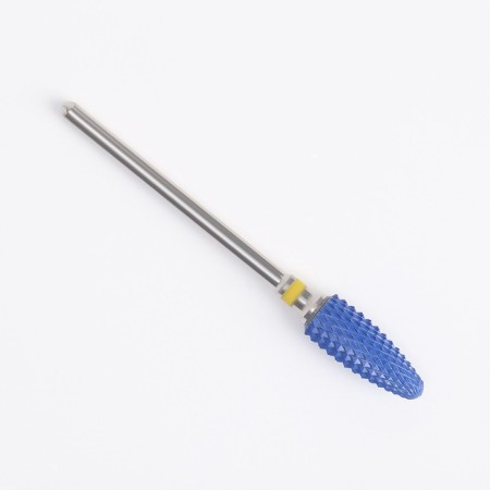 Ceramic milling cutter for “corn manicure”, super fine cut, 6 × 15 mm, in a plastic case, blue color-3