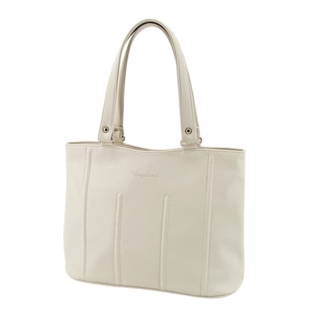 Female bag, artificial leather, beige 36x11.5x26.5 cm