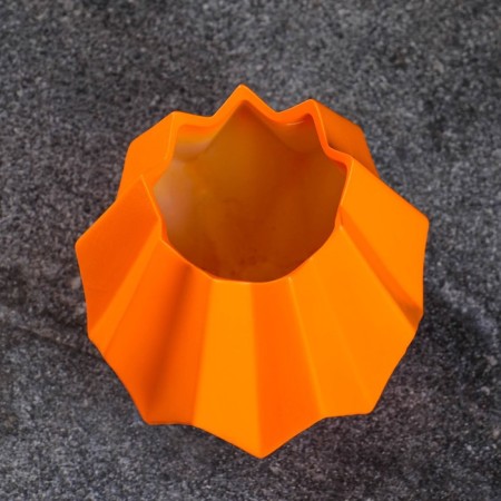 Kashpo - Vase "Triangles" 14x7x7cm, Orange-3