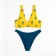 Separate swimsuit minku, blue/yellow color, size 48
