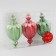 Jewelry decoration "Everya flashlight" (set 3 pcs) 7x13 cm, green red