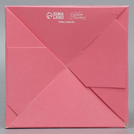 Gift box for flowers with PVC lid, packaging, "beloved teacher", 12 x 12 x 12 cm-4